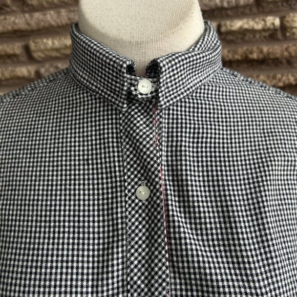 Victoria's Secret Black Gingham Check Flannel Night Sleep Shirt Size Medium - Picture 7 of 9